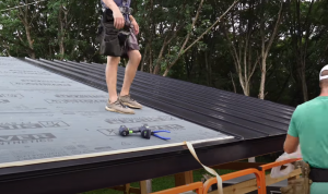 Coquitlam Roofers installing metal roof