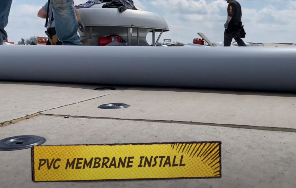 PVC Membrane Install Roofing Contractors