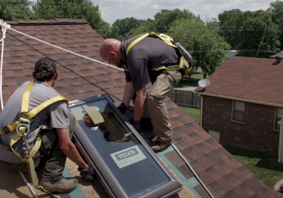Coquitlam Roofers Skylight Final Install Step